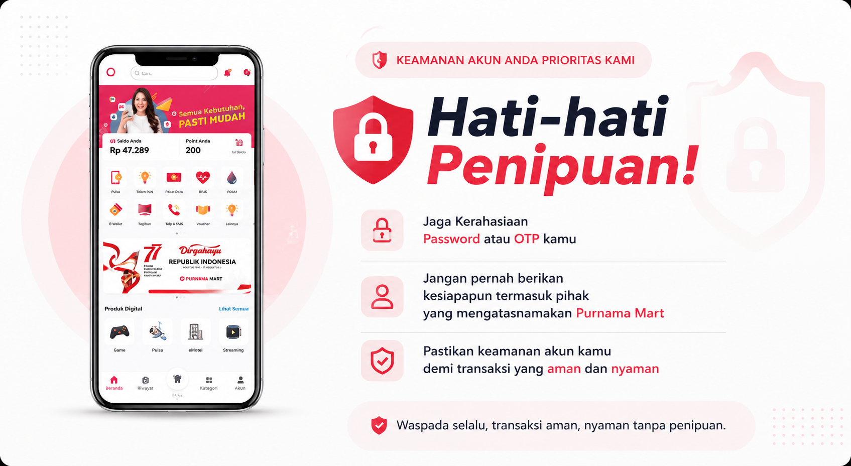 Hati hati terhadap pihak pihak yang mengatasnamakan PURNAMA MART